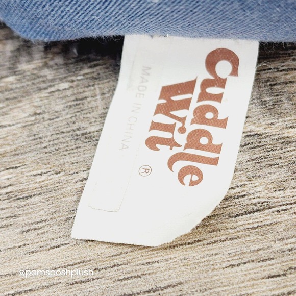 Cuddle Wit Farmer Bunny Rabbit Plush 16" Gingham Plaid Shirt Easter 1992 Bunny - Picture 9 of 12